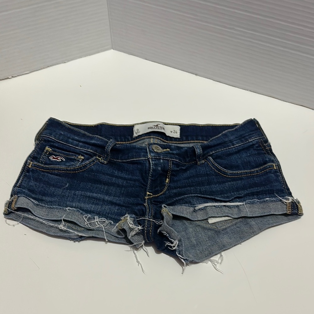 Vintage Hollister Dark Blue Low Rise Jean Shorts
